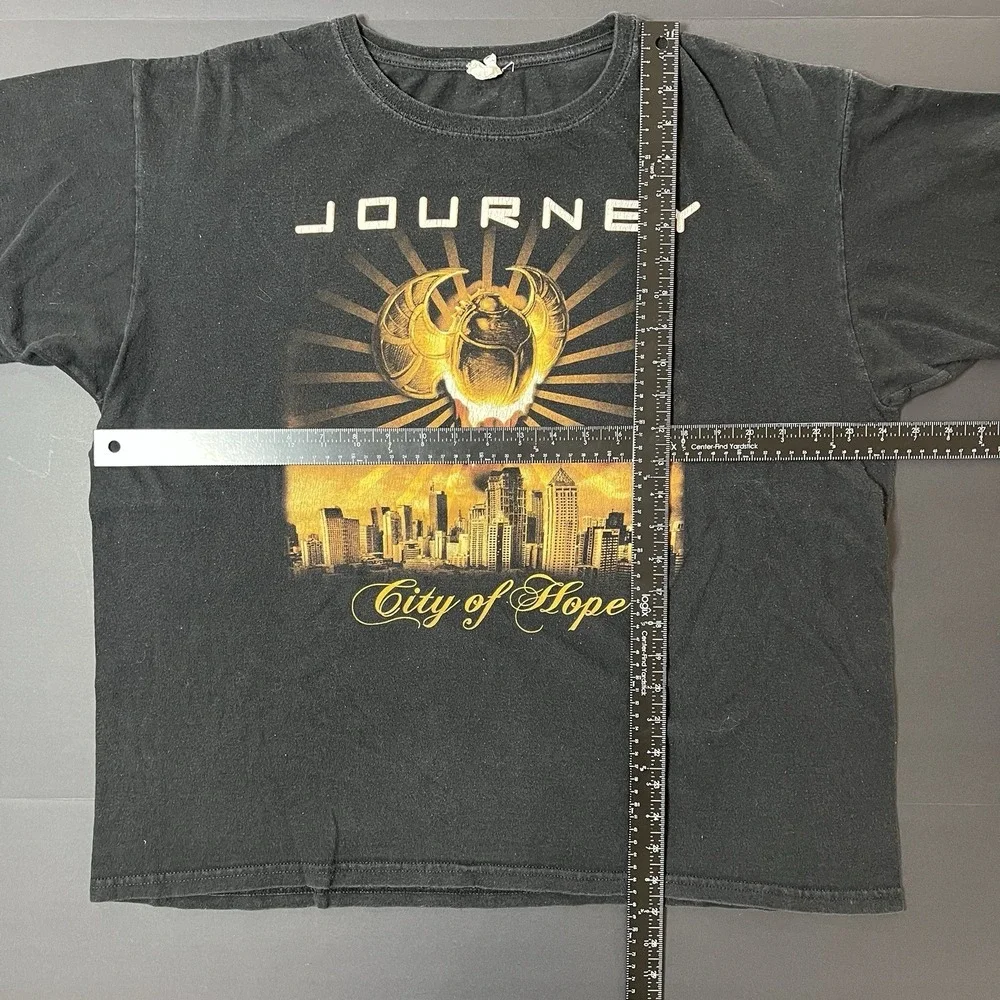 Journey City Of Hope Eclipse Tour 2011 Tshirt Men's XL Black Faded Grunge Anvil - Picture 2 of 6